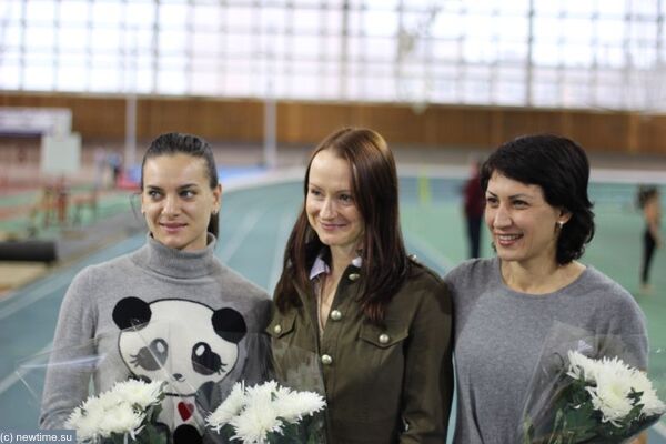 Елена Исинбаева, Елена Слесаренко и Татьяна Лебедева